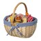 Wickerwise Picnic Basket with Handle, and Washable Plaid Liner - Ideal for Outdoor Adventures, Photoshoots and Home Décor - Perfect Gift Basket for Weddings and Holidays like Halloween